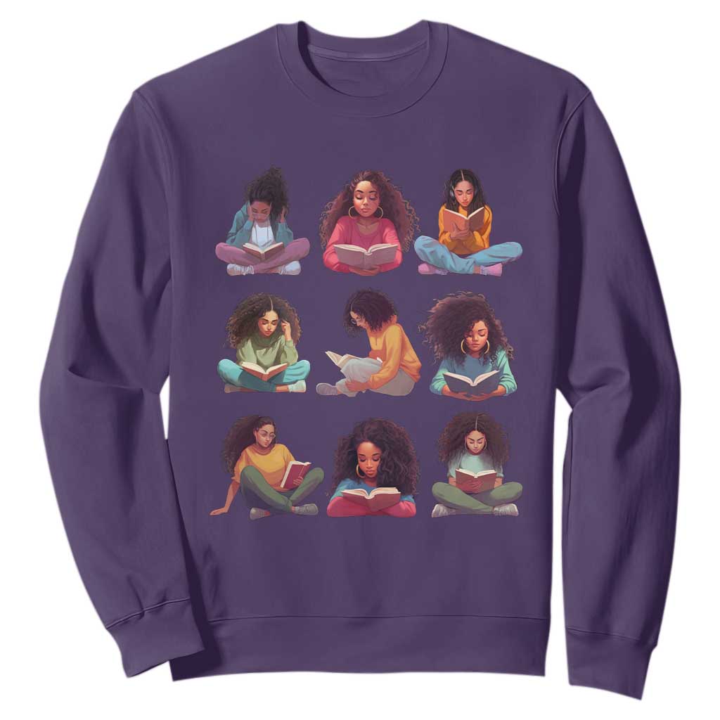 Black History Month Sweatshirt Reading Book African Smart Melanin Women Girls TS09