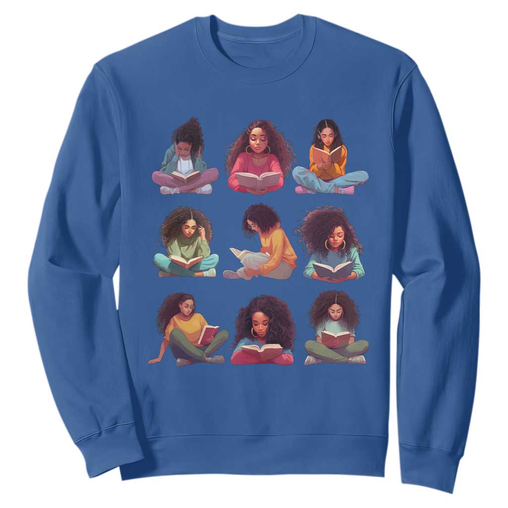 Black History Month Sweatshirt Reading Book African Smart Melanin Women Girls TS09