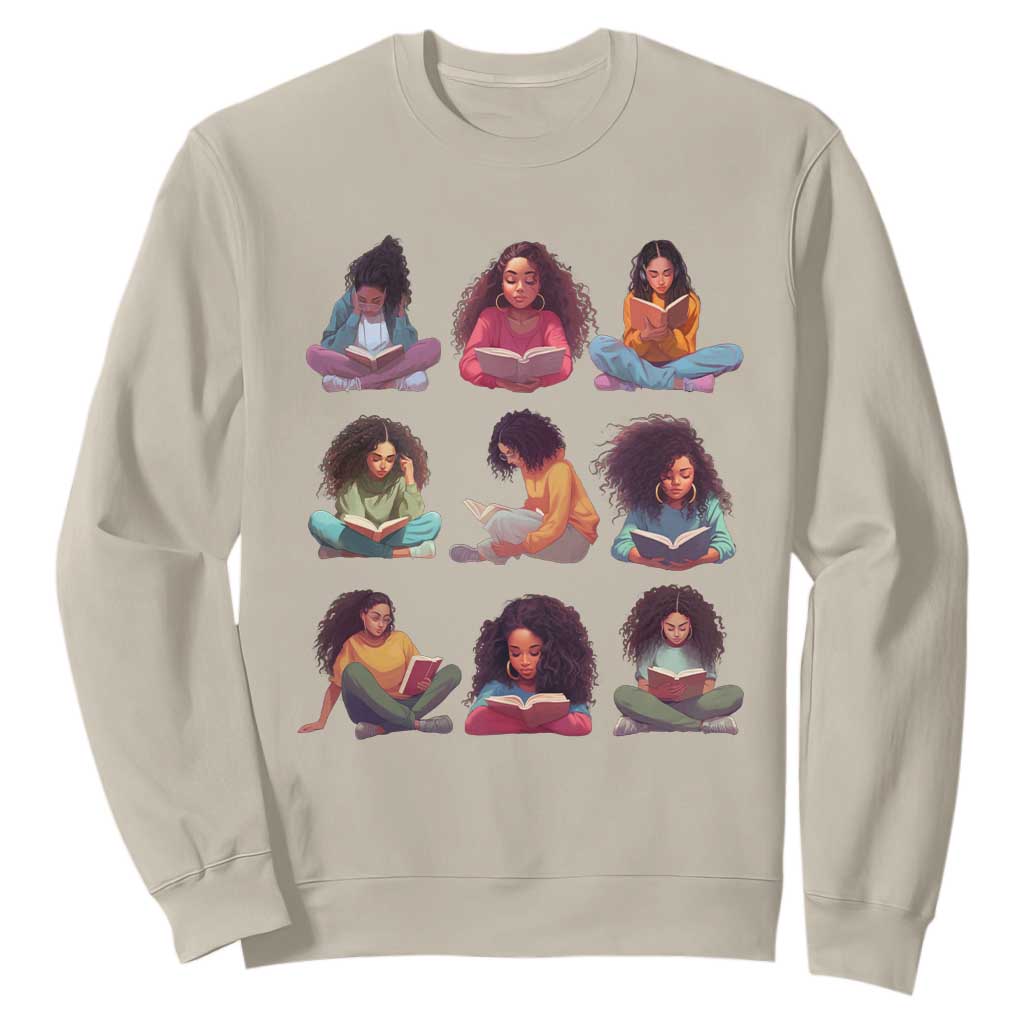 Black History Month Sweatshirt Reading Book African Smart Melanin Women Girls TS09