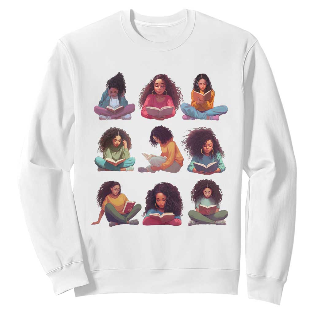 Black History Month Sweatshirt Reading Book African Smart Melanin Women Girls TS09