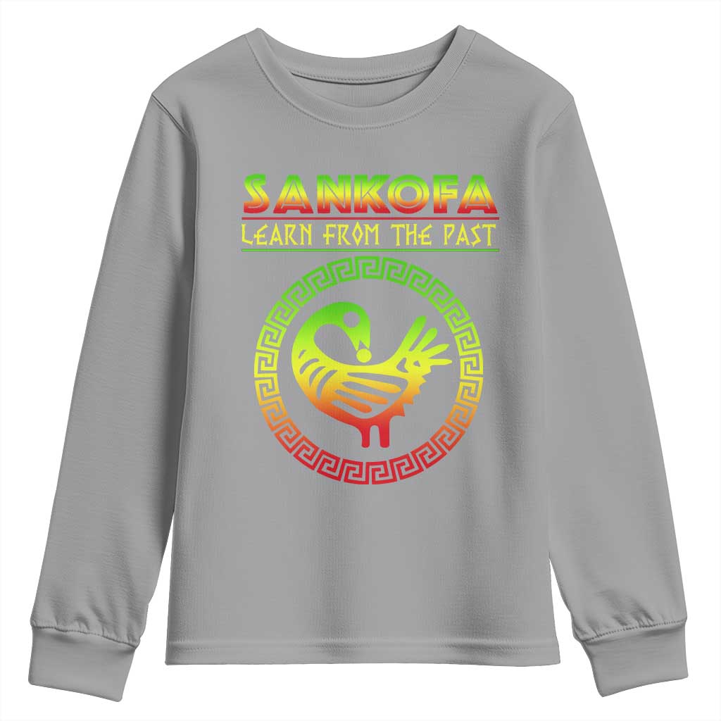 Black History Month Youth Sweatshirt Sankofa Learn From The Past African Bird Melanin TS09