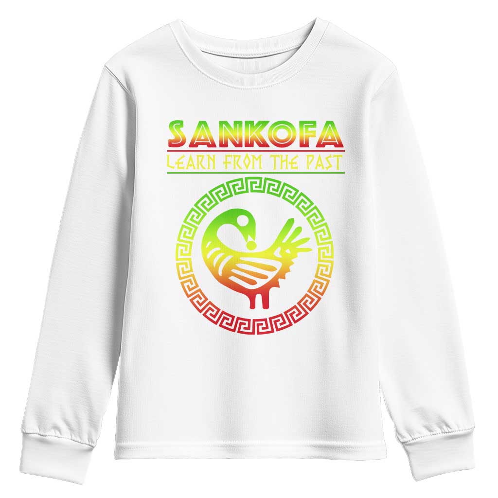 Black History Month Youth Sweatshirt Sankofa Learn From The Past African Bird Melanin TS09