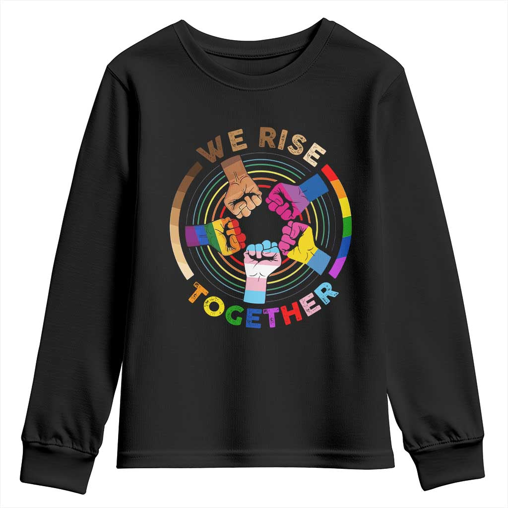 Black History Month Youth Sweatshirt We Rise Together Equality Awesome Melanin LGBT TS09