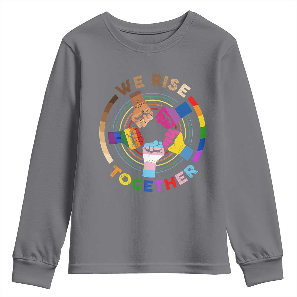Black History Month Youth Sweatshirt We Rise Together Equality Awesome Melanin LGBT TS09