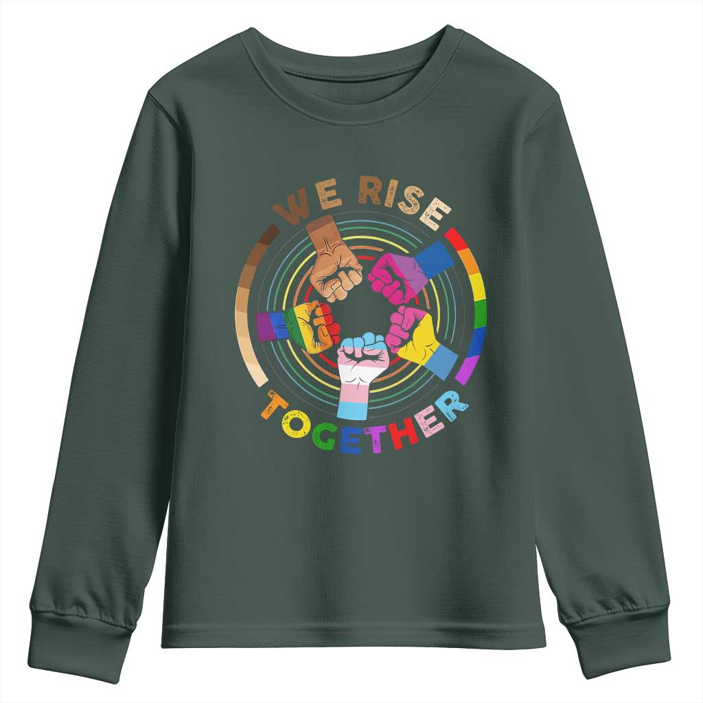 Black History Month Youth Sweatshirt We Rise Together Equality Awesome Melanin LGBT TS09