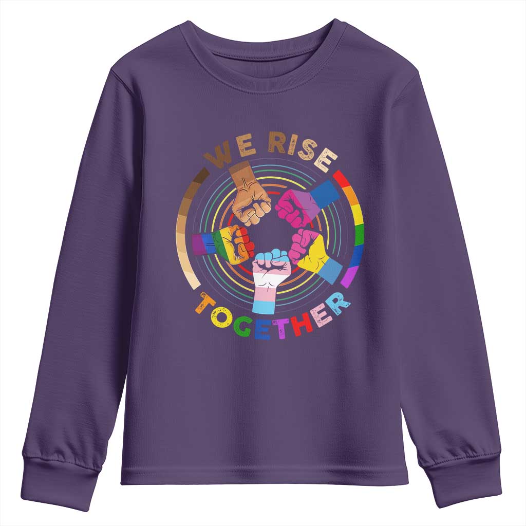Black History Month Youth Sweatshirt We Rise Together Equality Awesome Melanin LGBT TS09