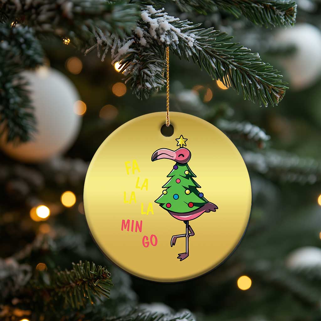 Fa La La Mingo Flamingo Hawaiian Christmas Tree Christmas Ornament TS09