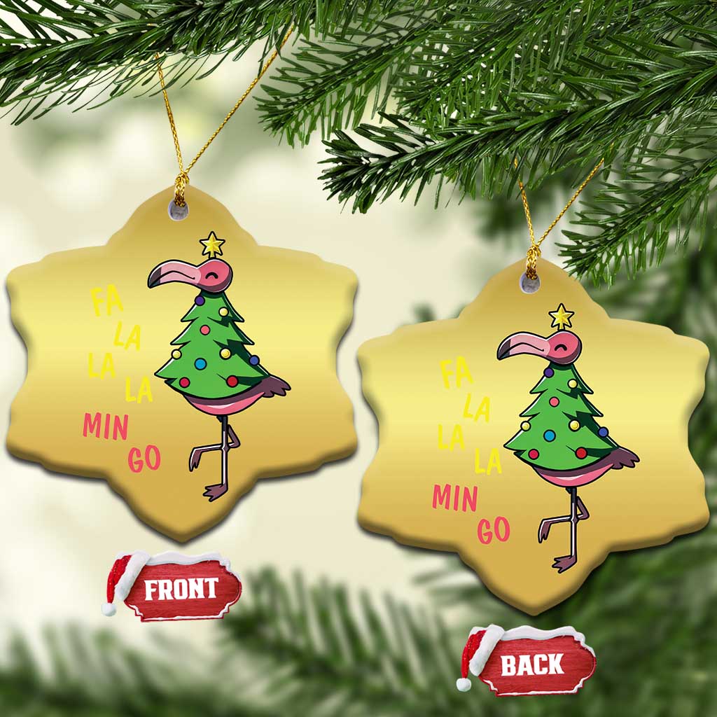 Fa La La Mingo Flamingo Hawaiian Christmas Tree Christmas Ornament TS09