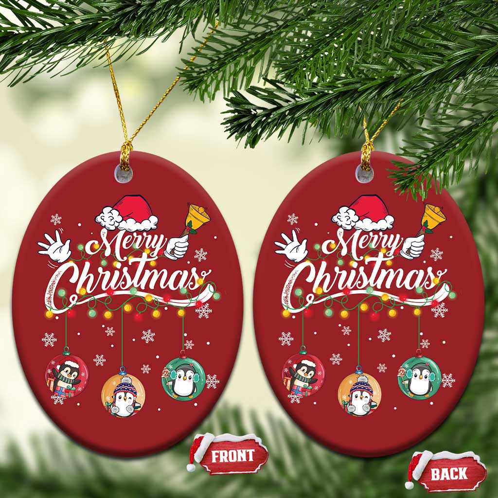 Merry Christmas Cute Penguin Christmas Ornament TS09