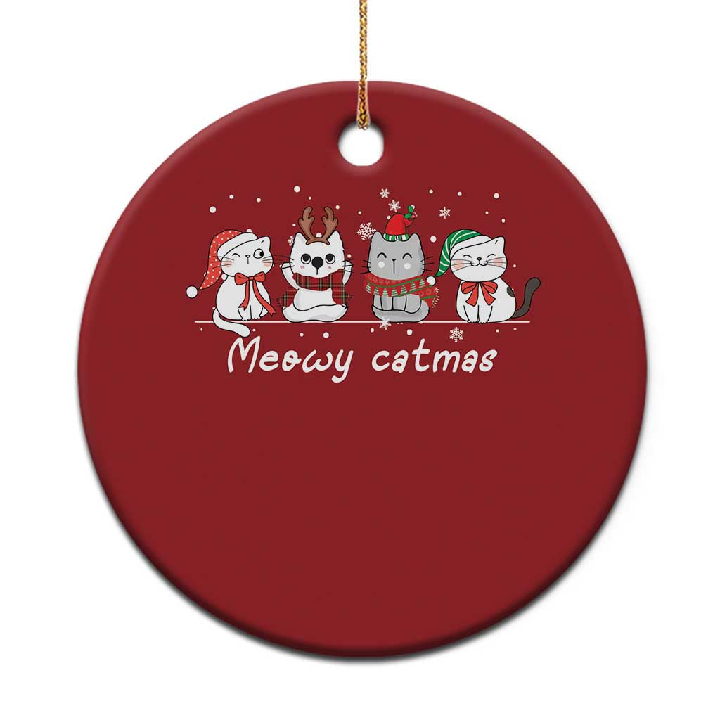 Christmas Meowy Catmas Cute Cat Christmas Ornament TS09