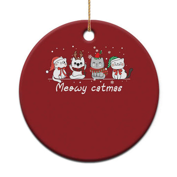 Christmas Meowy Catmas Cute Cat Christmas Ornament TS09