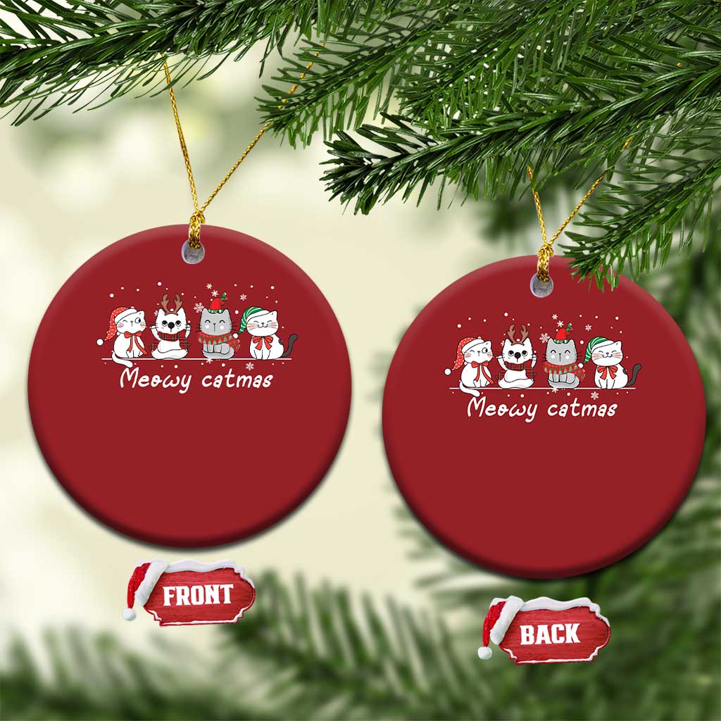 Christmas Meowy Catmas Cute Cat Christmas Ornament TS09