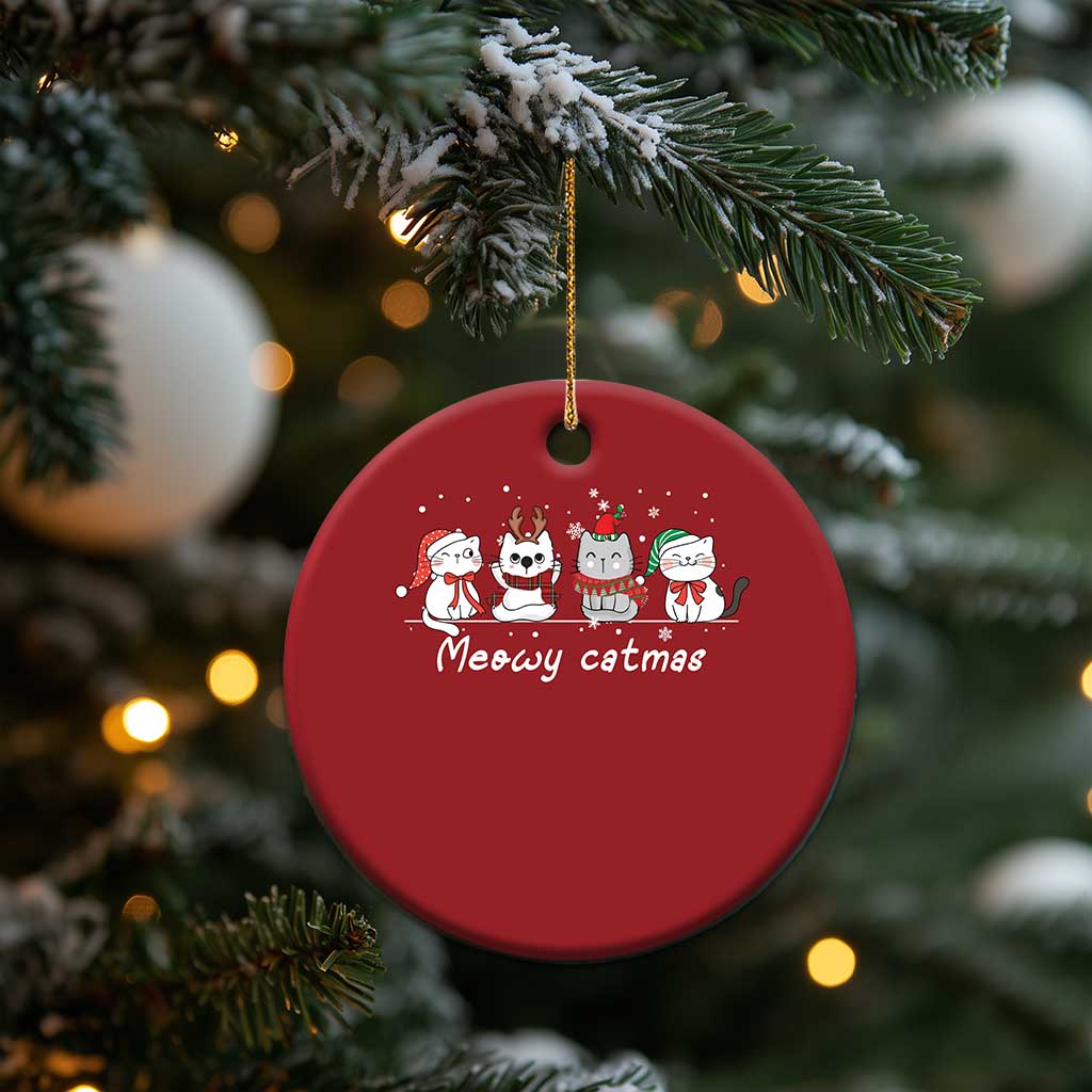Christmas Meowy Catmas Cute Cat Christmas Ornament TS09