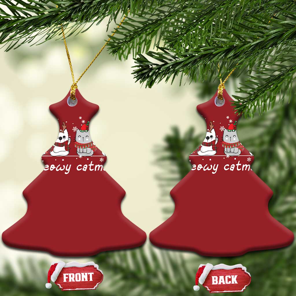 Christmas Meowy Catmas Cute Cat Christmas Ornament TS09