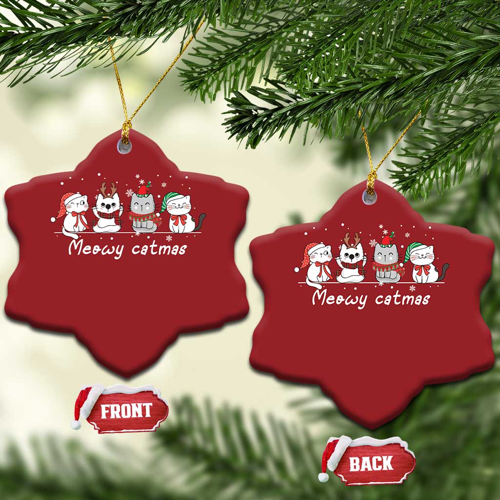 Christmas Meowy Catmas Cute Cat Christmas Ornament TS09