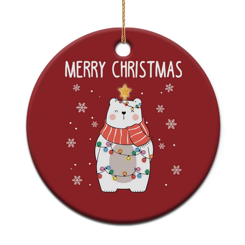 Merry Christmas Cute Polar Bear Christmas Ornament TS09