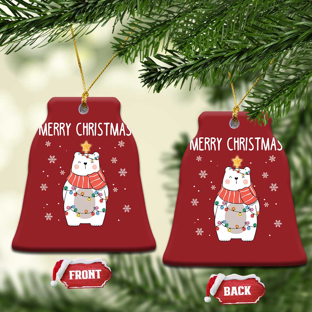 Merry Christmas Cute Polar Bear Christmas Ornament TS09
