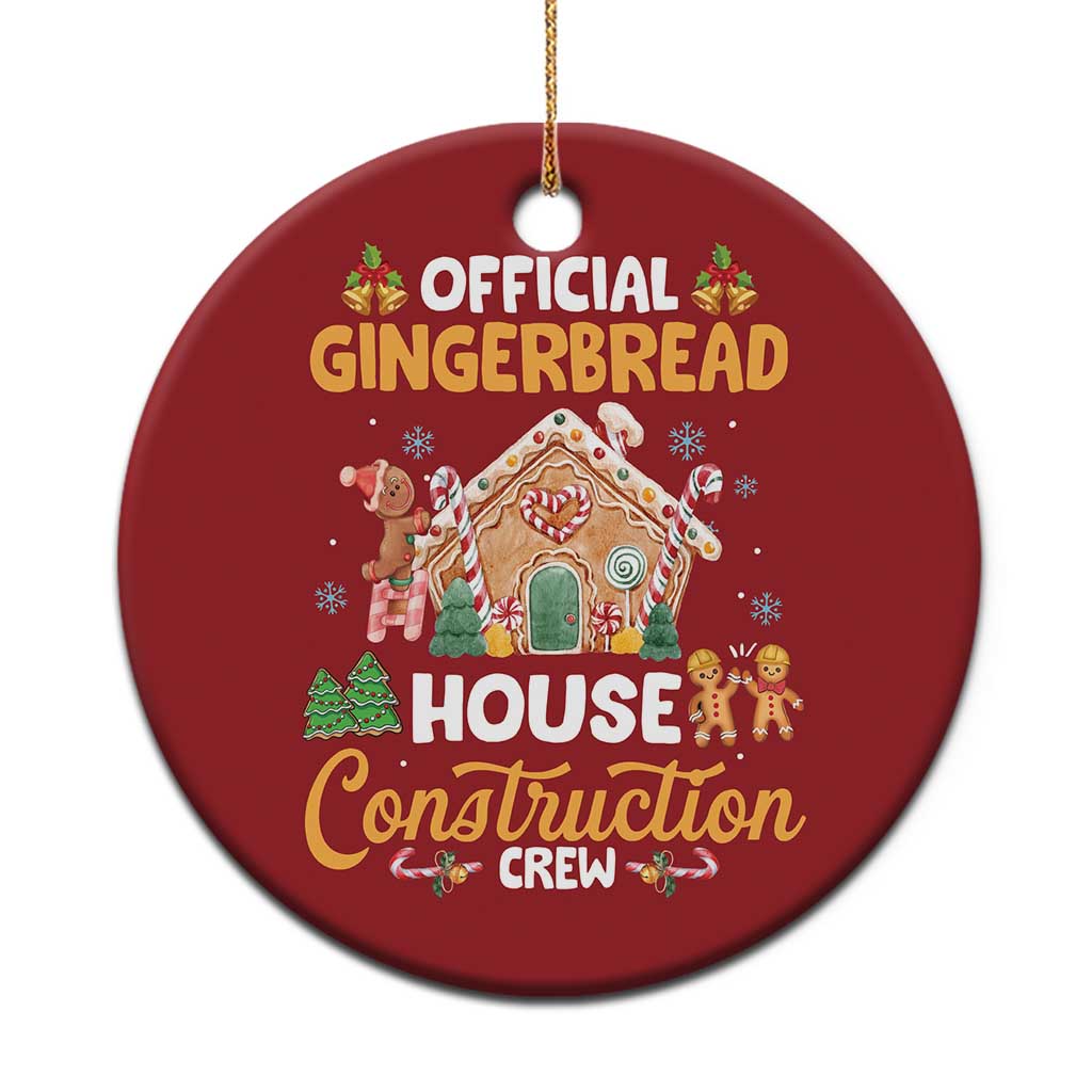 Xmas Baking Christmas Ornament Official Gingerbread House Construction Crew TS09