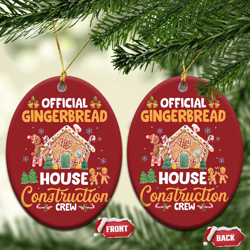 Xmas Baking Christmas Ornament Official Gingerbread House Construction Crew TS09