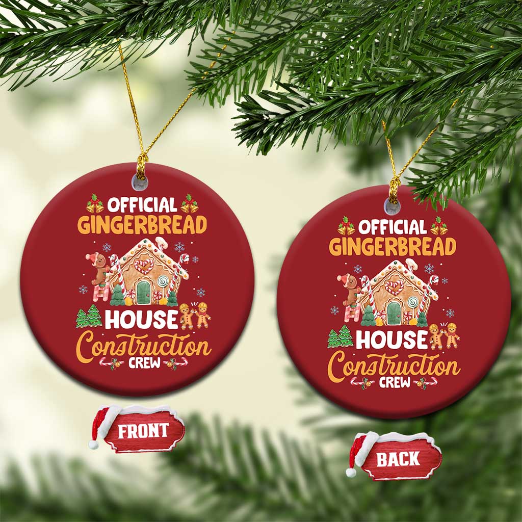 Xmas Baking Christmas Ornament Official Gingerbread House Construction Crew TS09