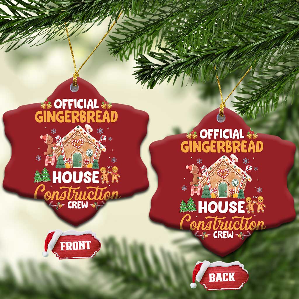 Xmas Baking Christmas Ornament Official Gingerbread House Construction Crew TS09