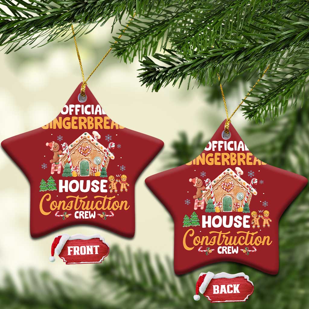 Xmas Baking Christmas Ornament Official Gingerbread House Construction Crew TS09