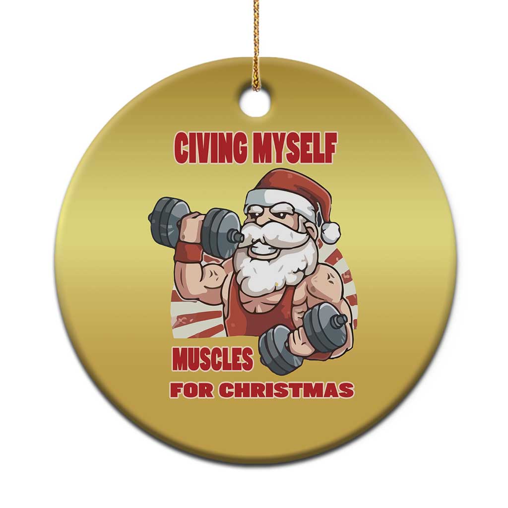 Xmas Santa Gymer Christmas Ornament Civing Muscles Santa Weightlifting TS09