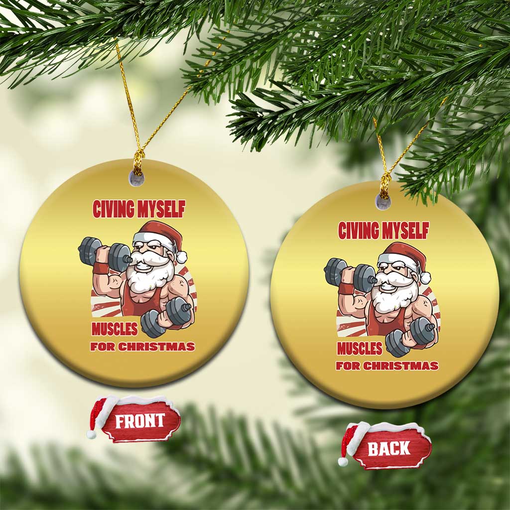 Xmas Santa Gymer Christmas Ornament Civing Muscles Santa Weightlifting TS09