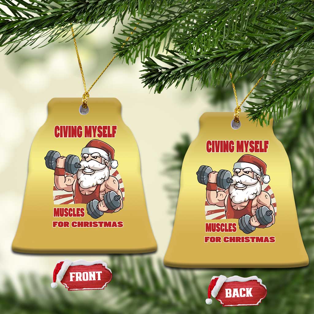 Xmas Santa Gymer Christmas Ornament Civing Muscles Santa Weightlifting TS09