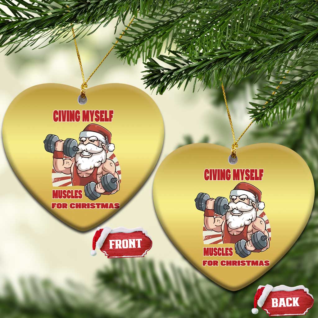 Xmas Santa Gymer Christmas Ornament Civing Muscles Santa Weightlifting TS09