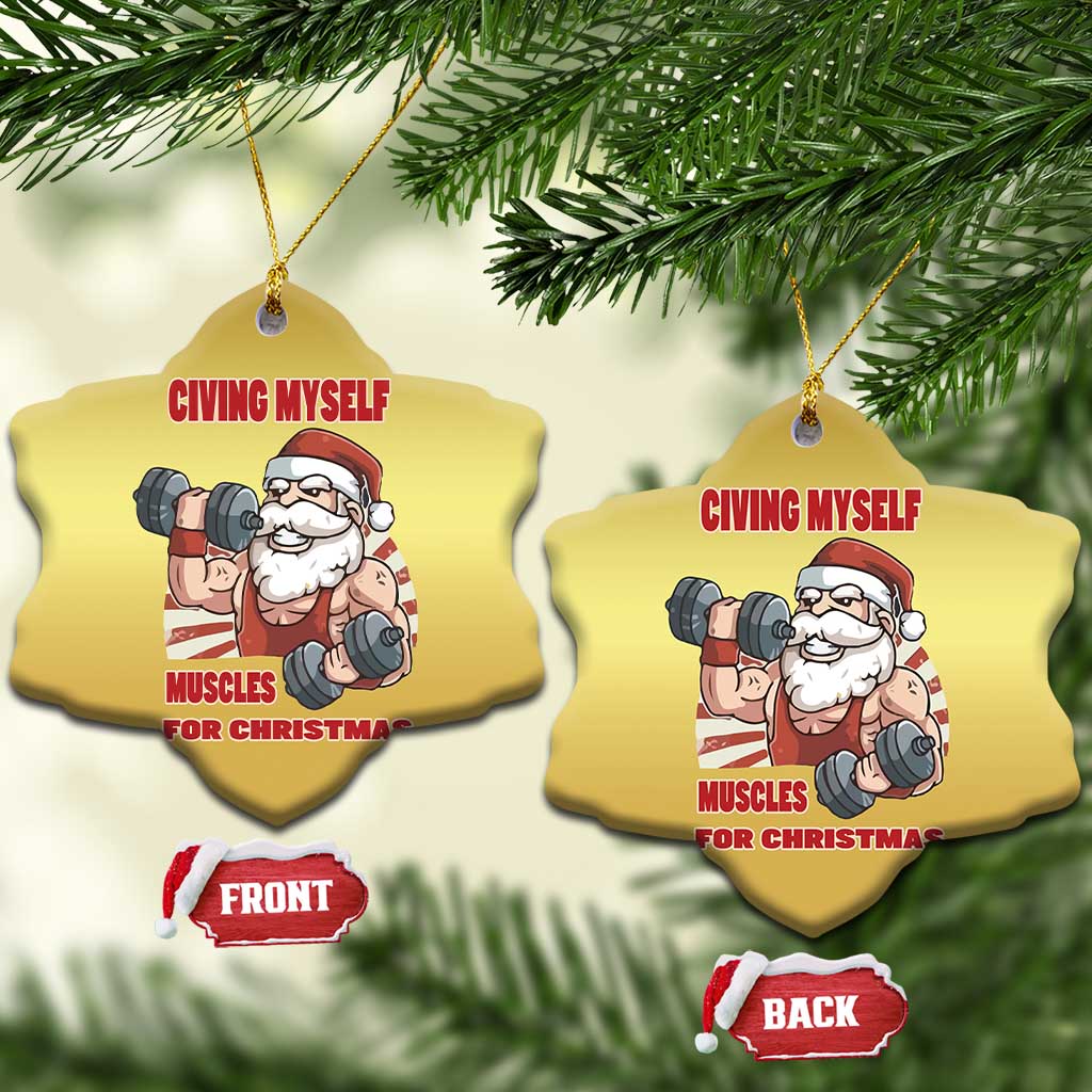 Xmas Santa Gymer Christmas Ornament Civing Muscles Santa Weightlifting TS09