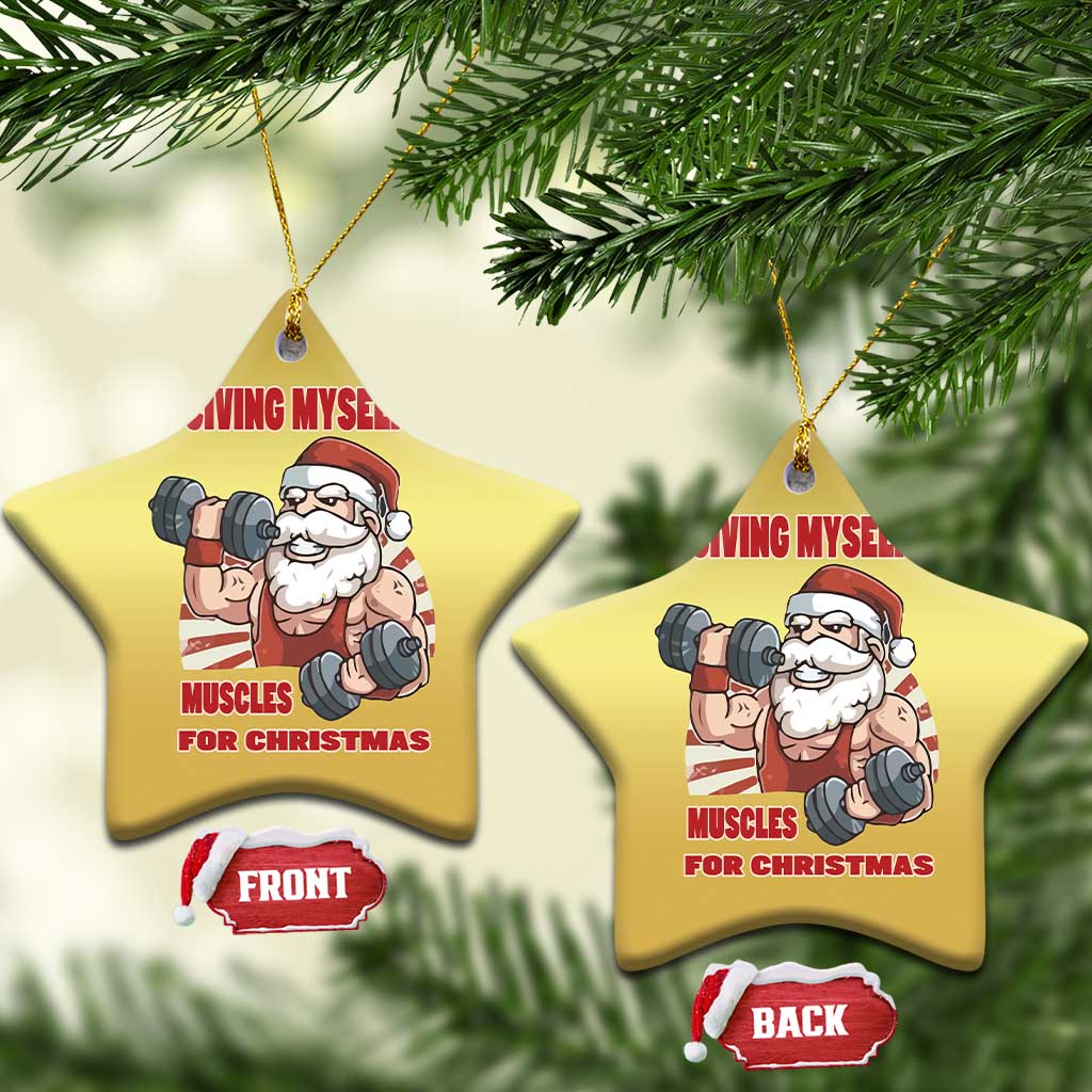 Xmas Santa Gymer Christmas Ornament Civing Muscles Santa Weightlifting TS09