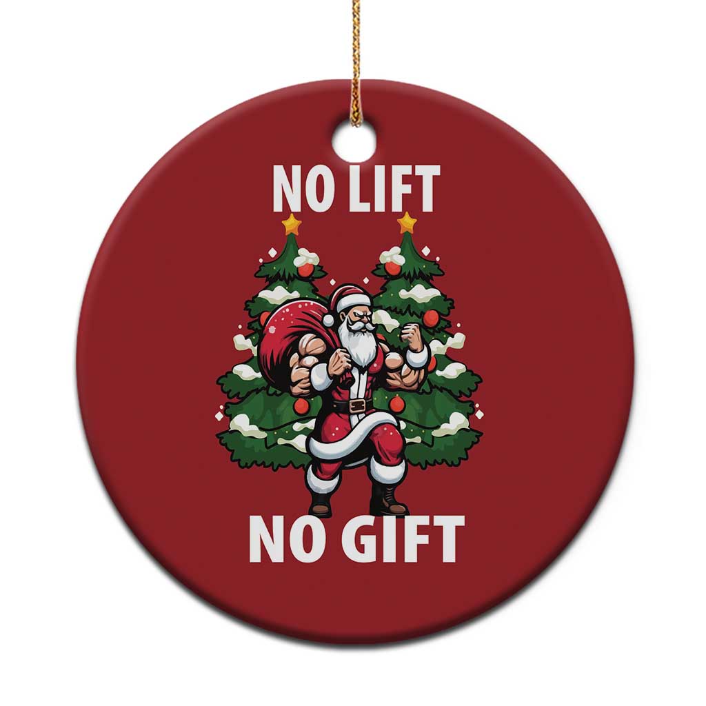 Xmas Santa Gymer Christmas Ornament No Lift No Gift Bodybuilding TS09