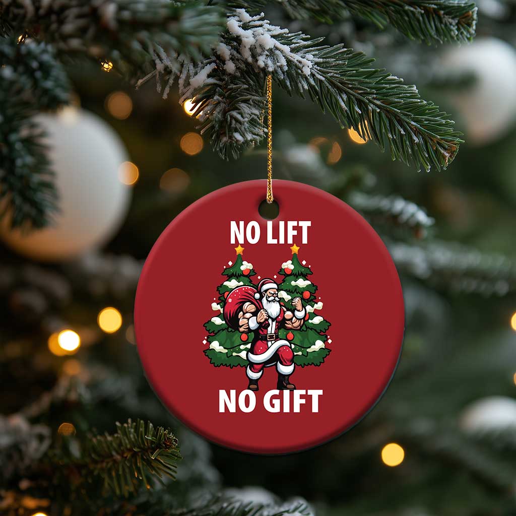 Xmas Santa Gymer Christmas Ornament No Lift No Gift Bodybuilding TS09