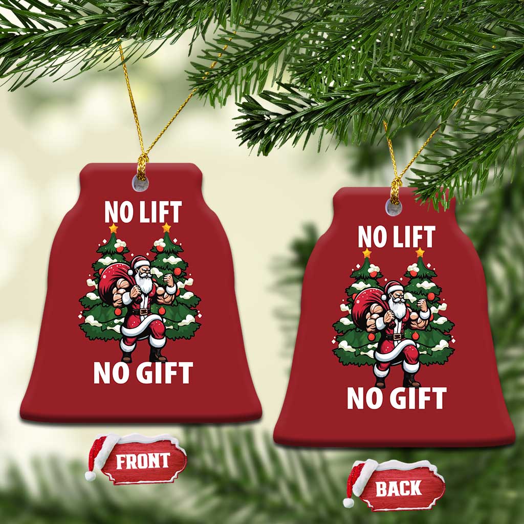Xmas Santa Gymer Christmas Ornament No Lift No Gift Bodybuilding TS09