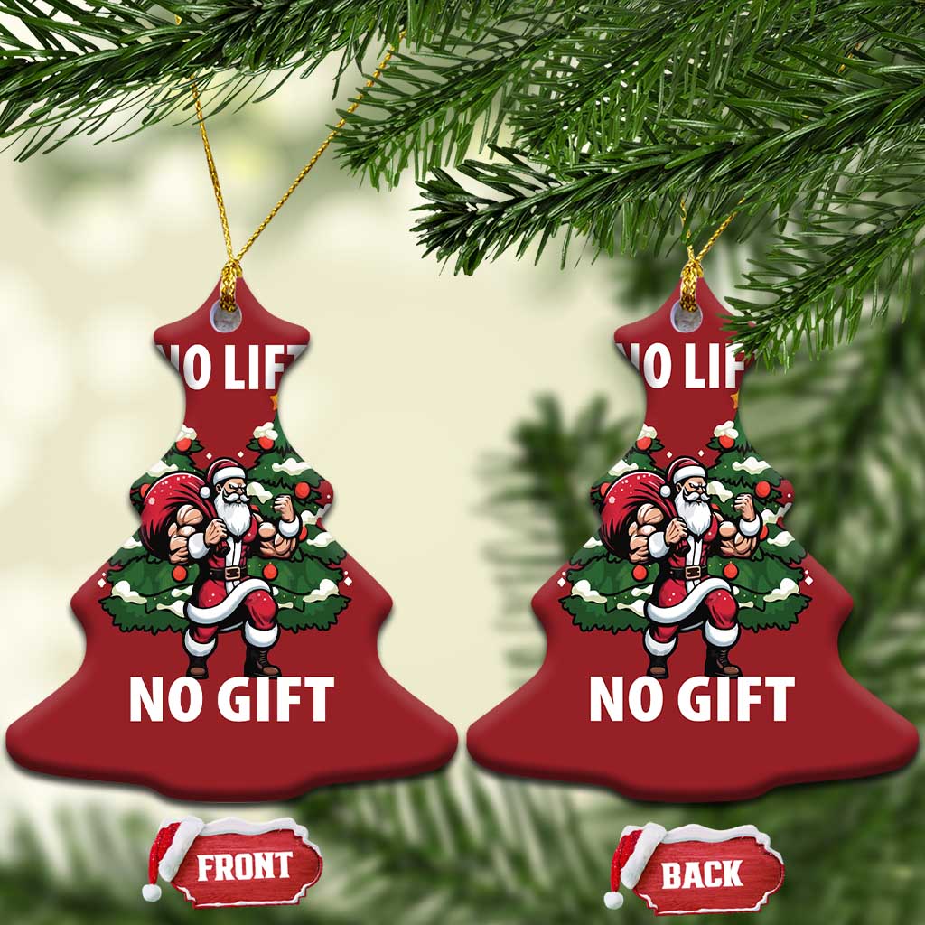 Xmas Santa Gymer Christmas Ornament No Lift No Gift Bodybuilding TS09