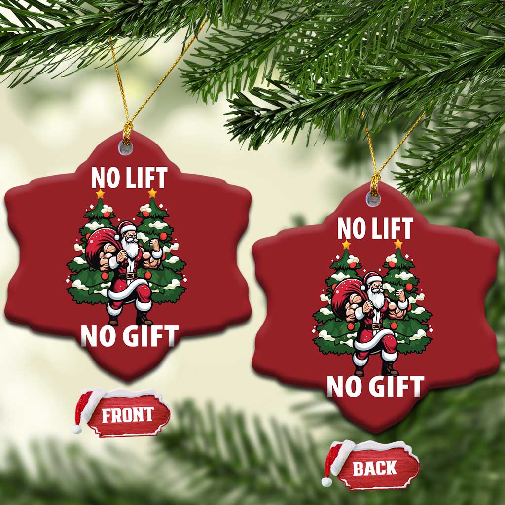 Xmas Santa Gymer Christmas Ornament No Lift No Gift Bodybuilding TS09