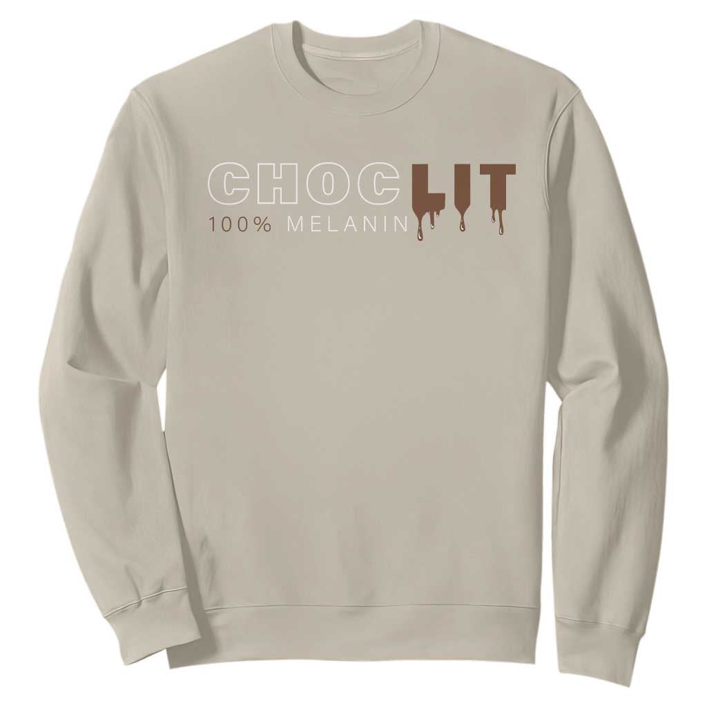 Black Pride Sweatshirt Choclit 100% Melanin African American Afro TS09