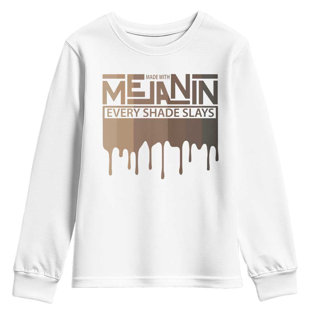 African Melanin Pride Youth Sweatshirt Made With Melanin Every Shade Slays TS09