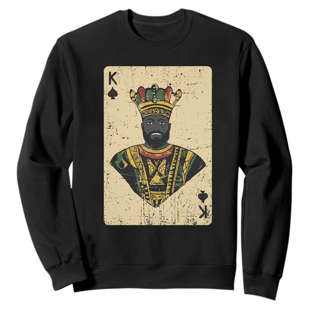 Black Pride African King Card Sweatshirt TS09