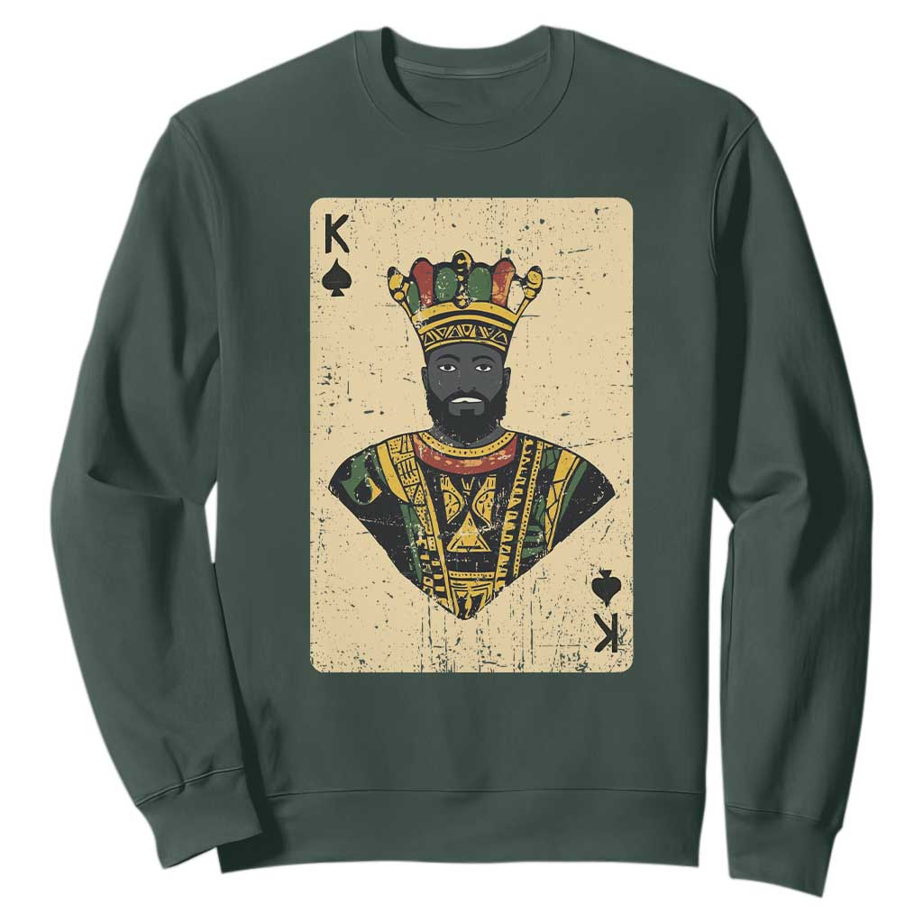 Black Pride African King Card Sweatshirt TS09