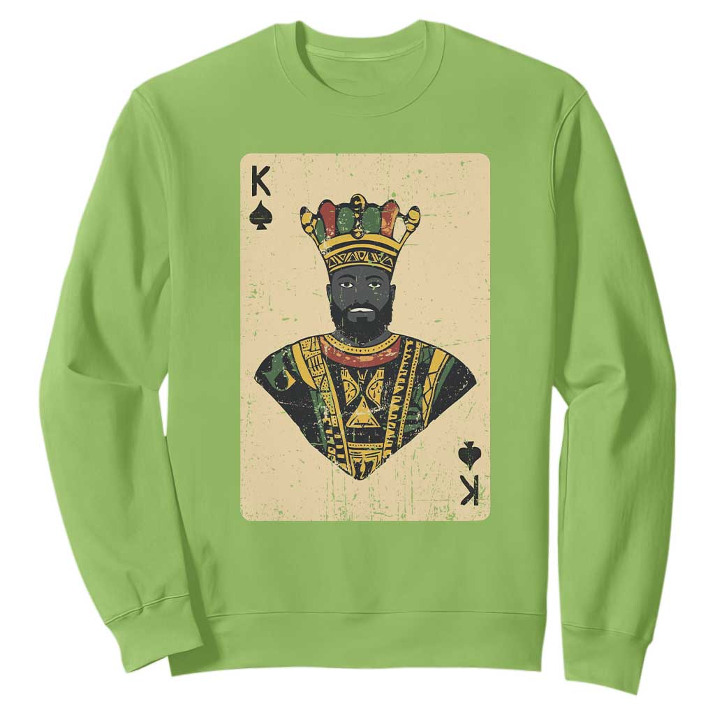 Black Pride African King Card Sweatshirt TS09