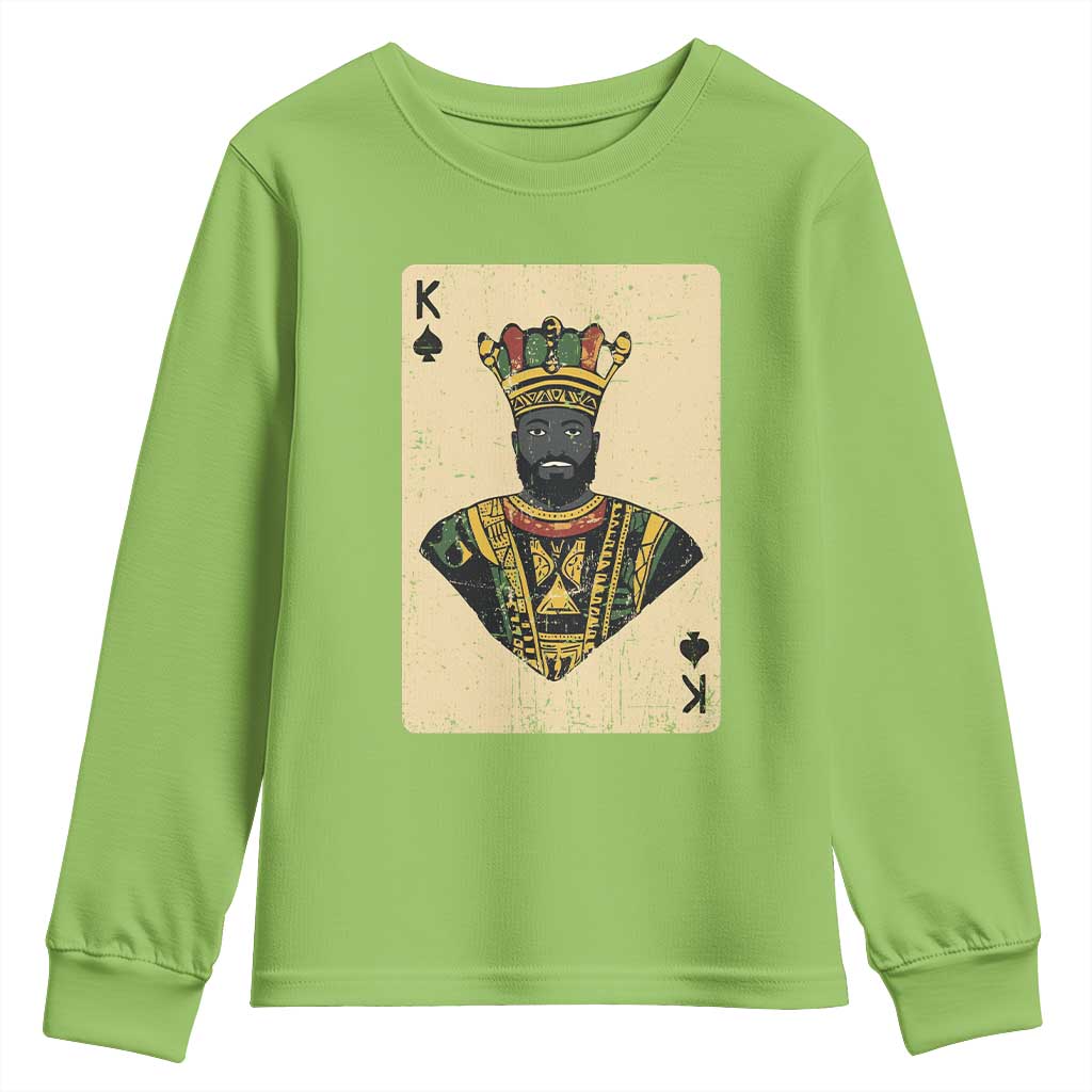 Black Pride African King Card Youth Sweatshirt TS09