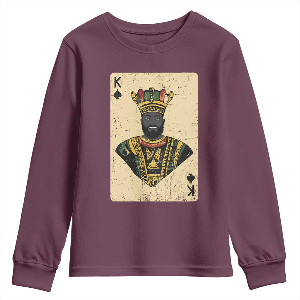 Black Pride African King Card Youth Sweatshirt TS09