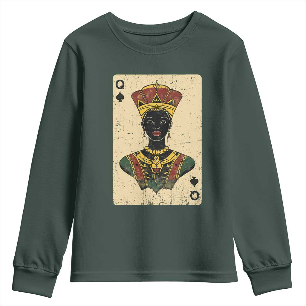 Black Pride African Queen Card Youth Sweatshirt TS09