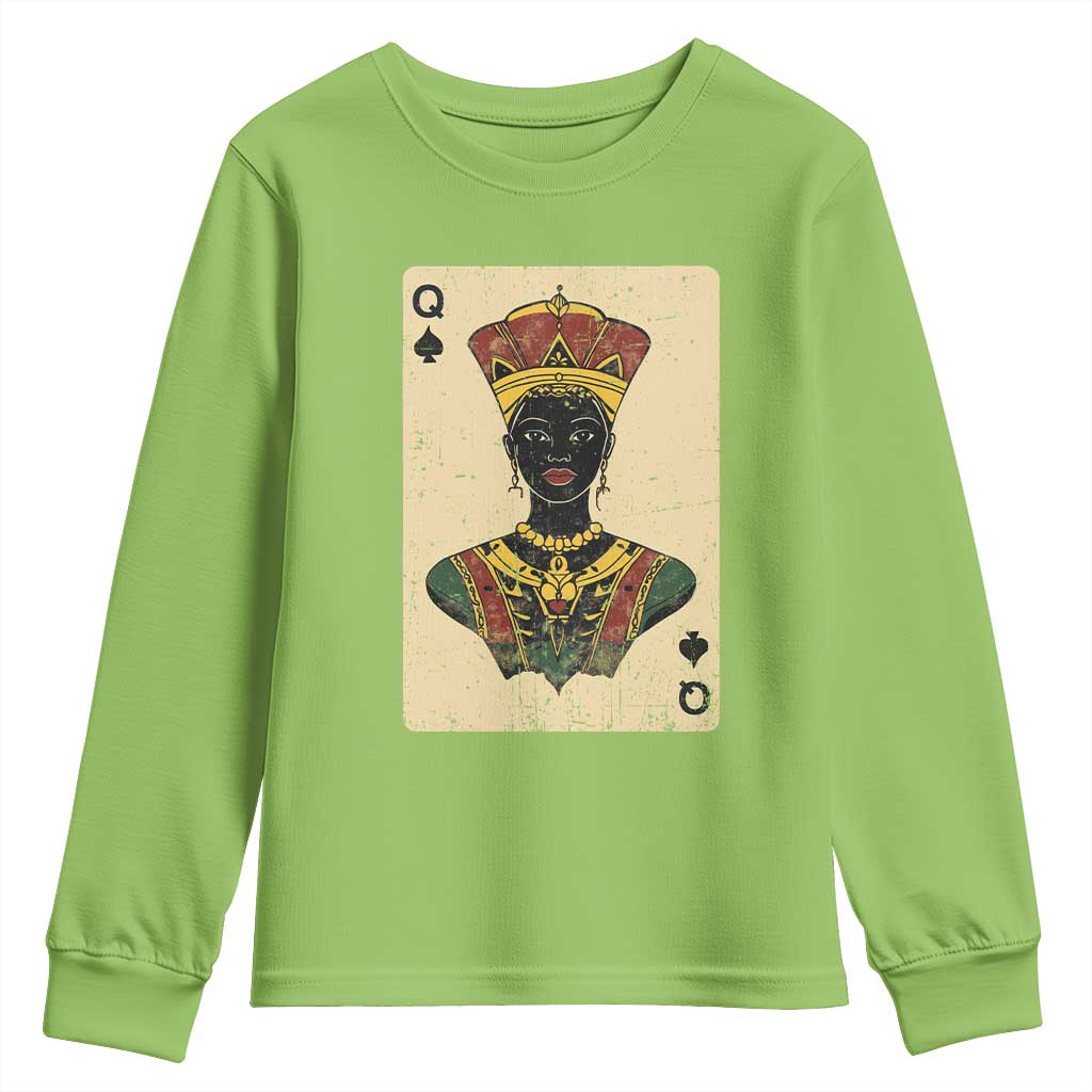 Black Pride African Queen Card Youth Sweatshirt TS09