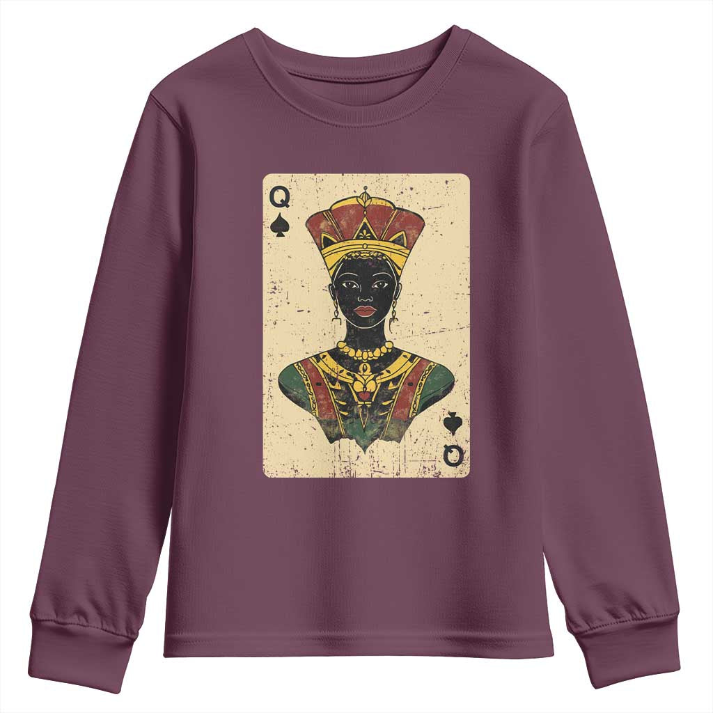 Black Pride African Queen Card Youth Sweatshirt TS09
