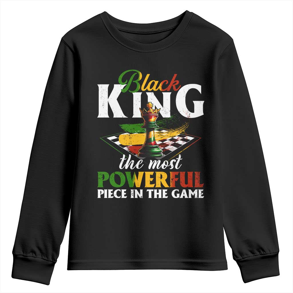 Black Pride Youth Sweatshirt Black King The Most Powerful Piece In The Game TS09