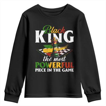 Black Pride Youth Sweatshirt Black King The Most Powerful Piece In The Game TS09