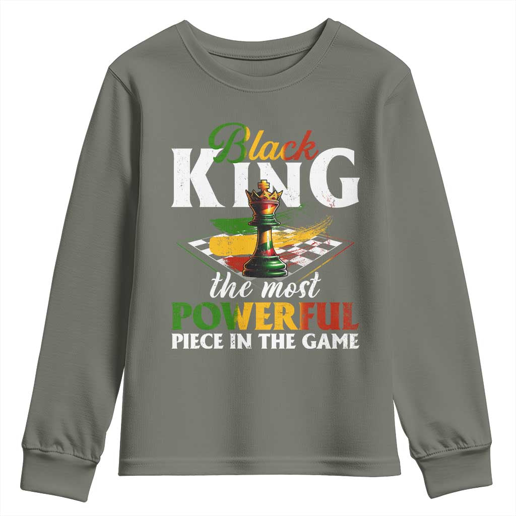 Black Pride Youth Sweatshirt Black King The Most Powerful Piece In The Game TS09